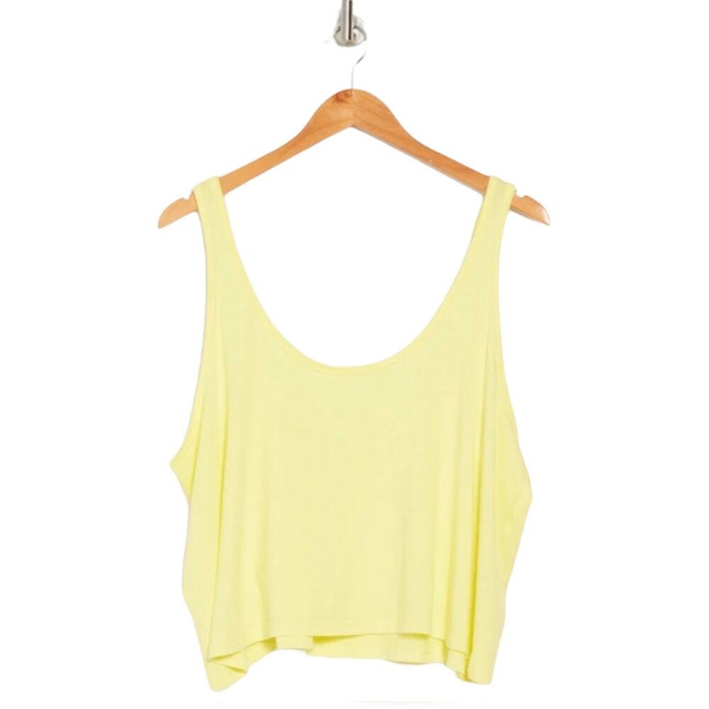 BP. Crop Swing Tank Summer Lime Scoop Neckline Cotton Modal